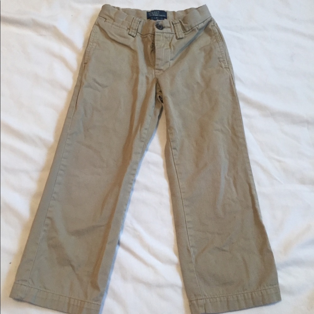 Boys Polo by Ralph Lauren Khaki Dress Pants Size 4
